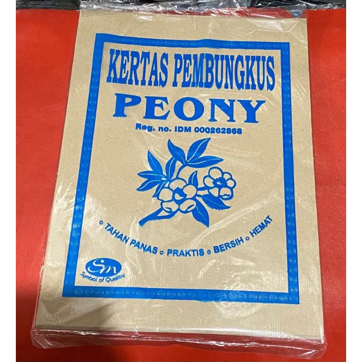 

Kertas nasi / kertas pembungkus segala jenis makanan merek PEONY
