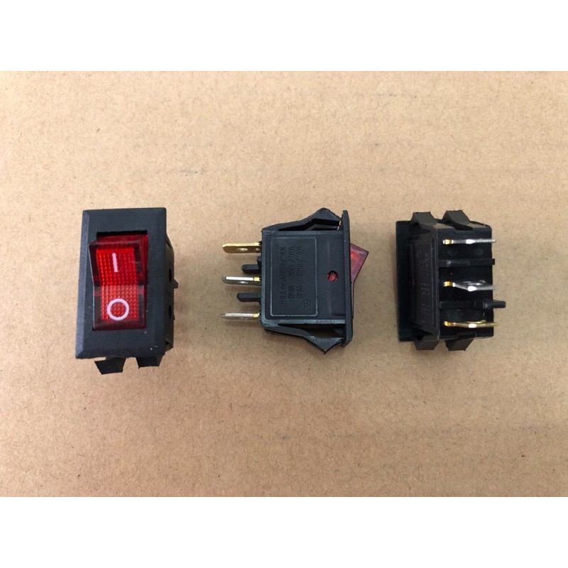 Saklar Rocker switch Tanggung Lampu TEBAL 3 pin / 3 kaki ON OFF ROCKER SWITCH