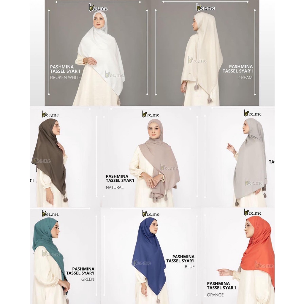NEW PASHMINA TASSEL SERIES BY BEEME/PASHMINA SIZE 70X175CM/PASHMINA SOFT COTTON/PASHMINA ANTI TERAWA