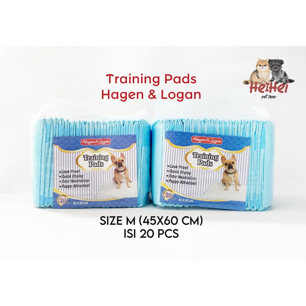 Hagen Logan Training Pads - Alas Kandang Underpad - Perlak Anjing Kucing Per Pak