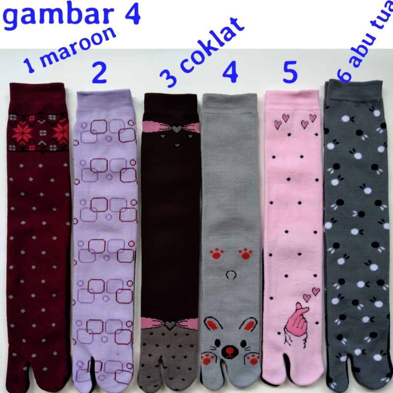 Kaos Kaki Jempol Kaos Kaki Jari Muslimah Motif Warna Nylon Lembut