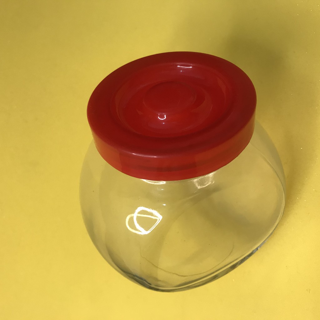 Toples Kaca Bulat Polos Kecil/Wadah Bumbu/Toples Kecil/Herbs Storage/Tempat Bumbu/Tolpes Murah