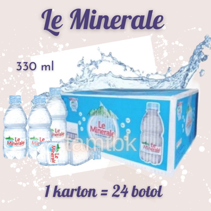 

(BISA COD) Le Minerale air mineral 330ml 1 karton (isi 24 botol)
