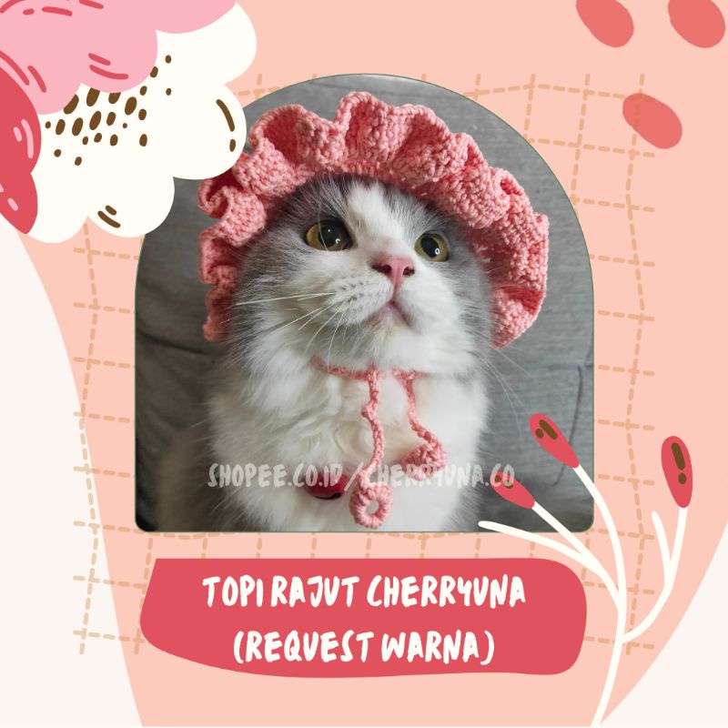 Topi Kucing Rajut ~ Request Warna