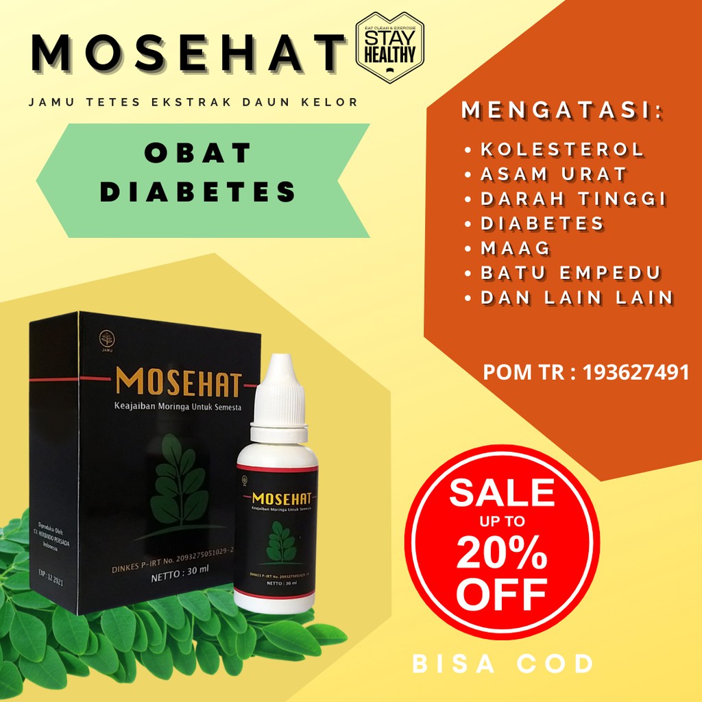 Mosehat Obat Diabetes Kencing Manis Herbal Halal BPOM