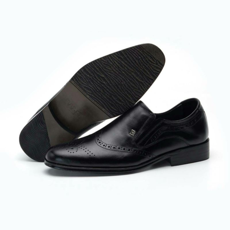 Sepatu Pantofel Pria Kulit Asli Bally Pantopel Tali Formal Kerja Kantor Fantofel Hitam