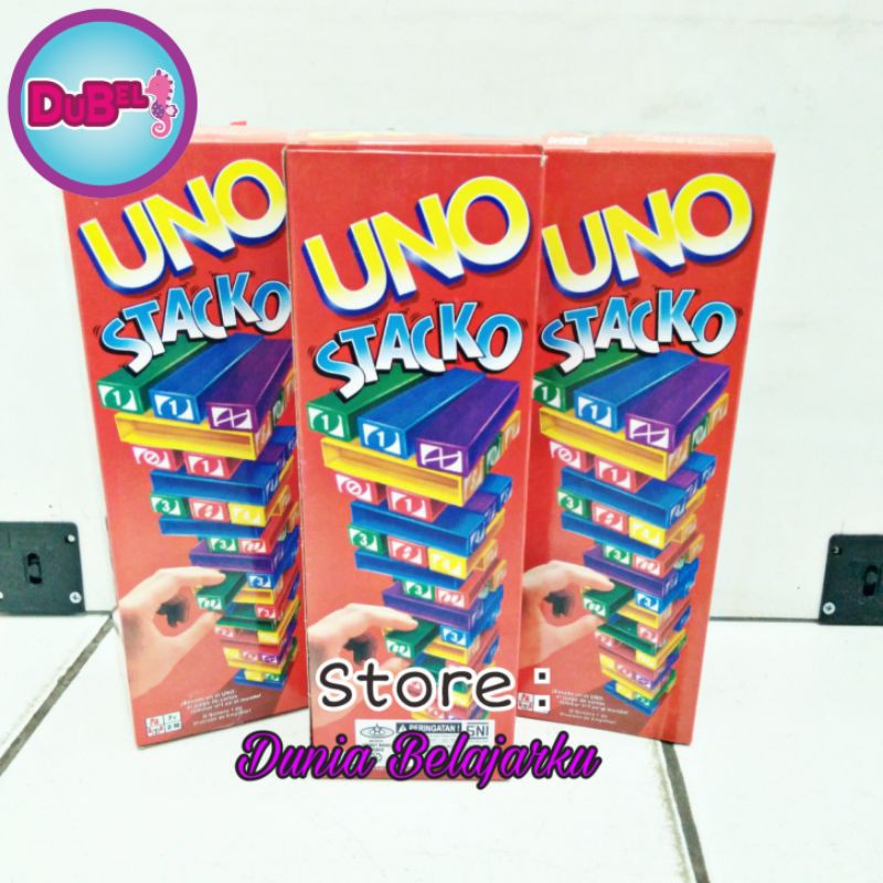 Uno Stacko / Mainan Uno Balok / Mainan Edukasi / Uno Plastik