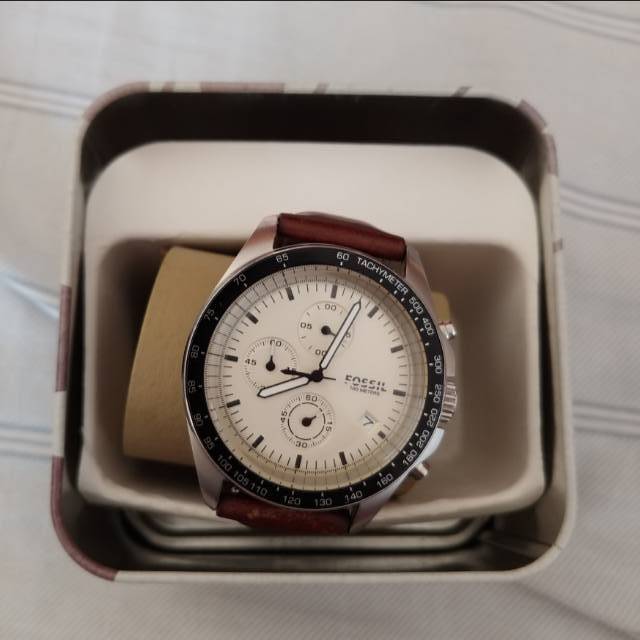 Jam Tangan Kulit Pria Fossil Preloved Original 100%