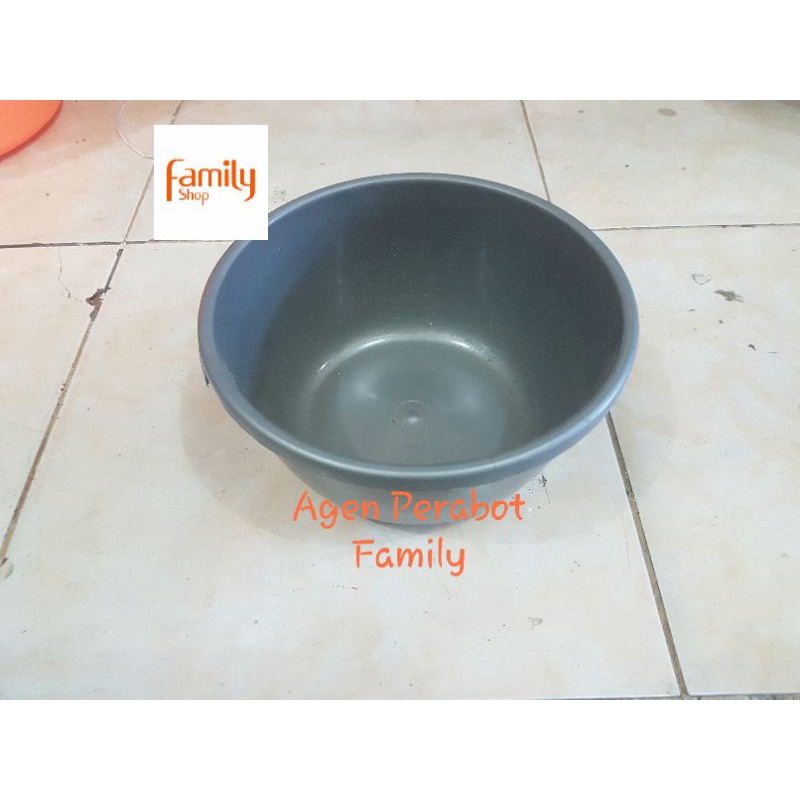Baskom Abu Kecil / Bak Plastik Silver Small / Ember Air / Baskom bulat no 12