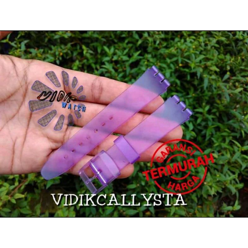 TALI KARET JAM 17 MM ORIGINAL OEM SILICON RUBBER NEW GENT JELLY IN JELLY IRONY CHRONO DIAPHANE 17MM