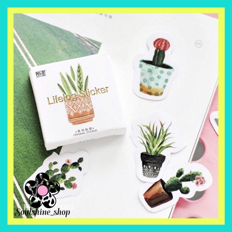 

45Pcs Sticker Bentuk Tanaman