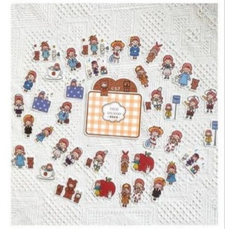 

Sticker Cute karakter sticker decor sticker jurnal [8pics]