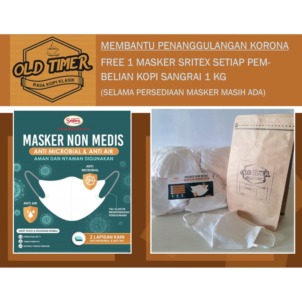 

Kopi 100% arabika murni aceh Sumatra Gayo 1 KG premium coffee bean biji / bubuk Old Timer