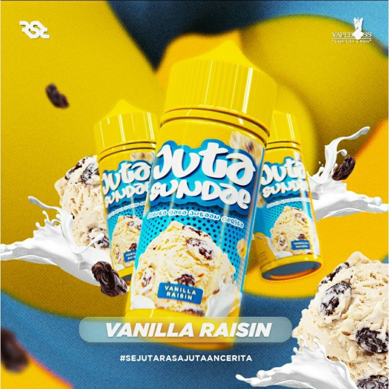 LIQUID POD JUTA SUNDAE VANILLA RAISIN 60ML