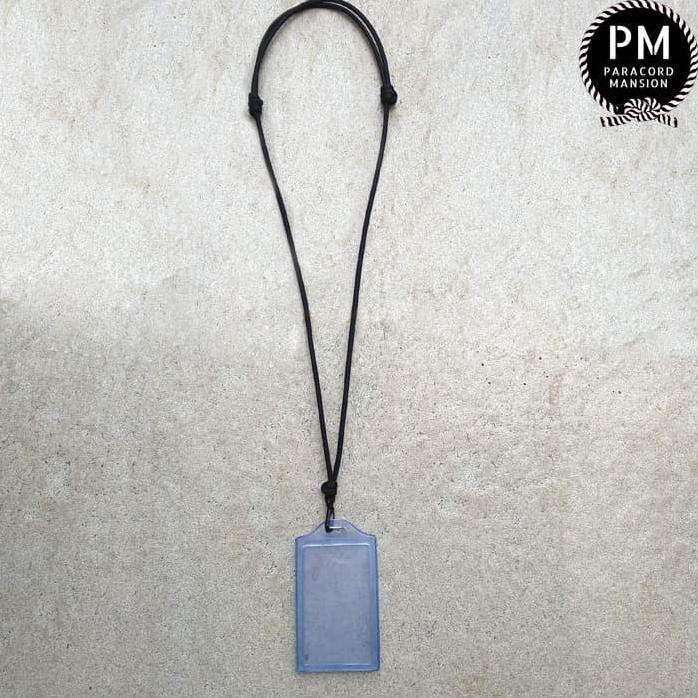 

LANYARD ID CARD SIMPLE TALI PARACORD GANTUNGAN TALI LEHER NAME TAG
