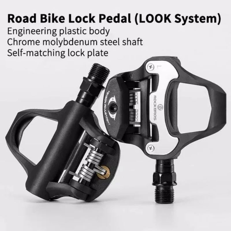 PEDAL ROCKBROS LOOK SYSTEM PEDAL CLEAT ATAU CLIP SEPEDA ROADBIKE BALAP