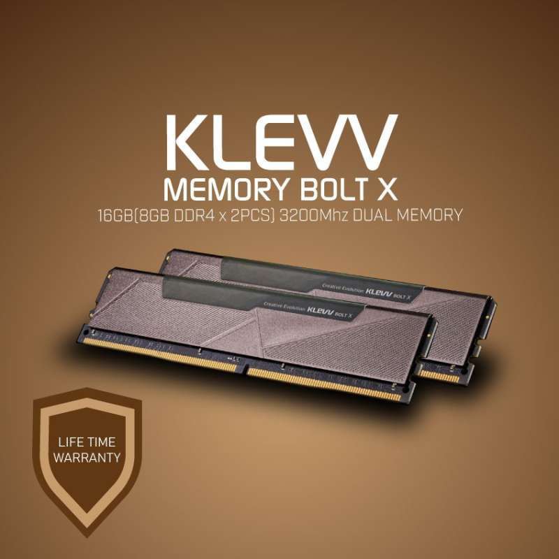 KLEVV DDR4 BOLT X Series PC25600 3200MHz Dual Channel 16GB (2X8GB)