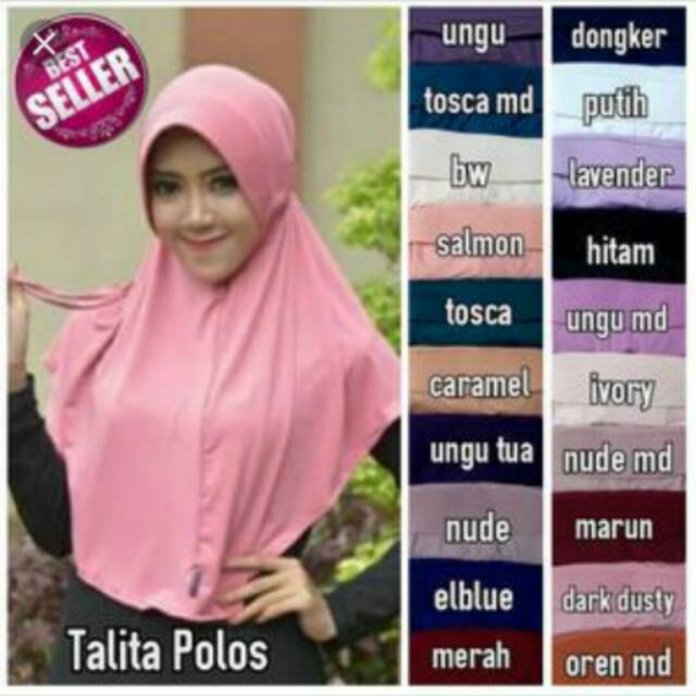 Kerudung/hijab/jilbab Serut polos El-nifa Talita