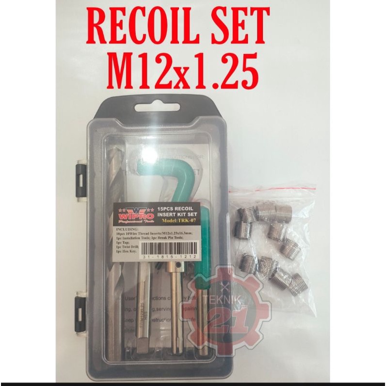 RICOIL SET M12x1.25 RECOIL WIPRO M12x1.25 BAUT 17