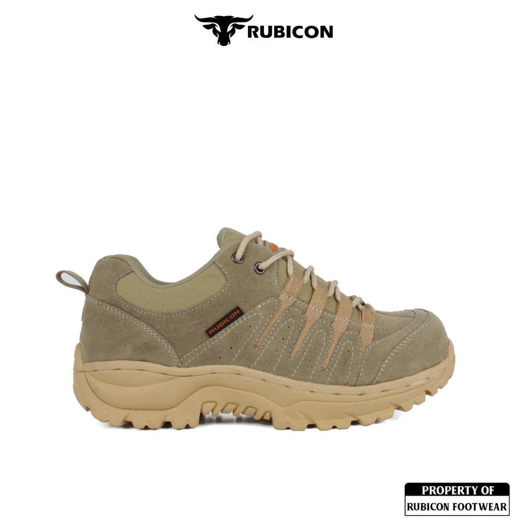 RUBICON LAVA KHAKI SEPATU BOOTS SAFETY TRACKING KERJA LAPANGAN PRIA UJUNG BESI PREMIUM QUALITY