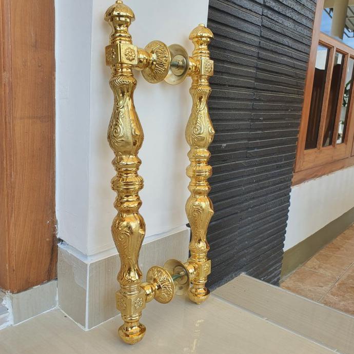 GAGANG PINTU 40CM HANDLE PINTU KUNINGAN MEWAH EMAS