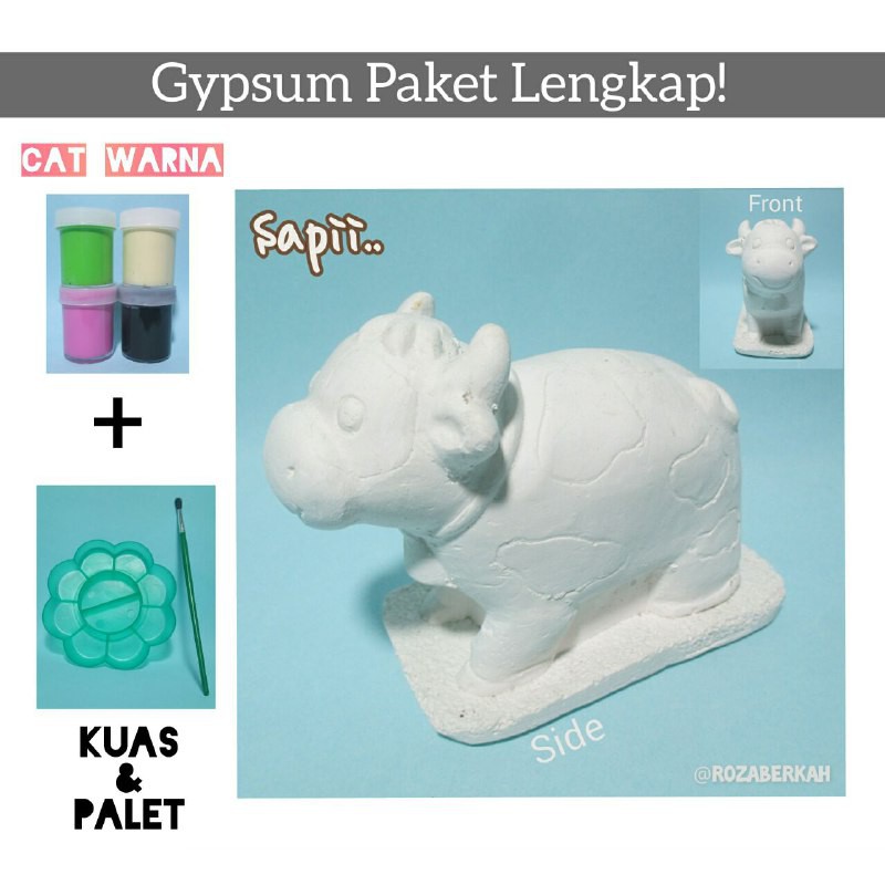 Paket Lukis Patung Gypsum 3D Sapii..