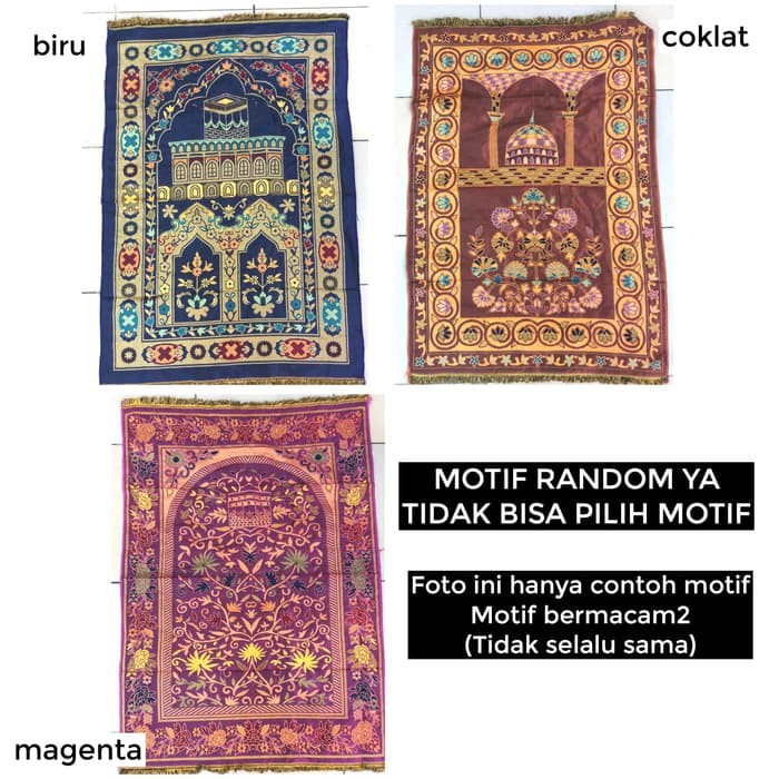 sajadah tas ALQAYYUM travel turki benang mas mas/bahan berkualitas dan bisa bayar ditempat/COD