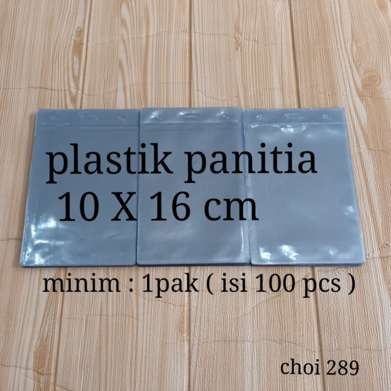 

plastik panitia, name card ,ukuran 10 X 16 cm,| kantong plastik mika cover nametag