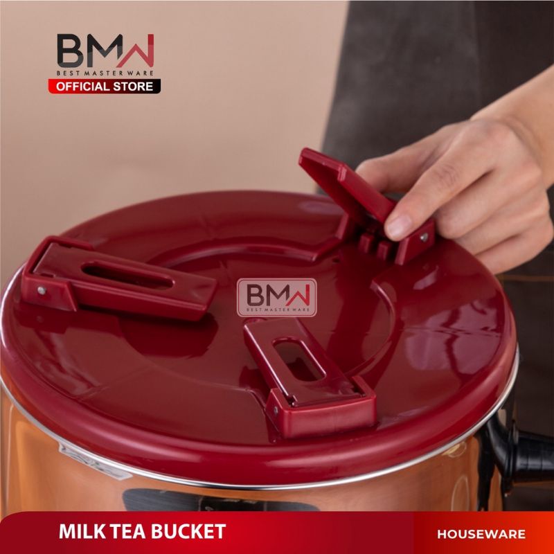BMW MILK TEA BUCKET JUMBO 10 LITER /DISPENSER JUMBO STAINLESS /JUG TEMPAT AIR PANAS DINGIN-7
