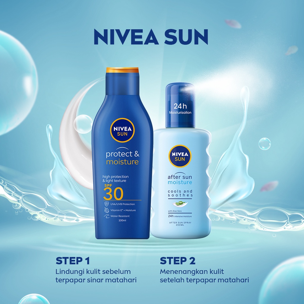 NIVEA SUN Body SPF Spray Extra Protect After Sun Spray 200ml - Perlindungan maksimal UVA dan UVB
