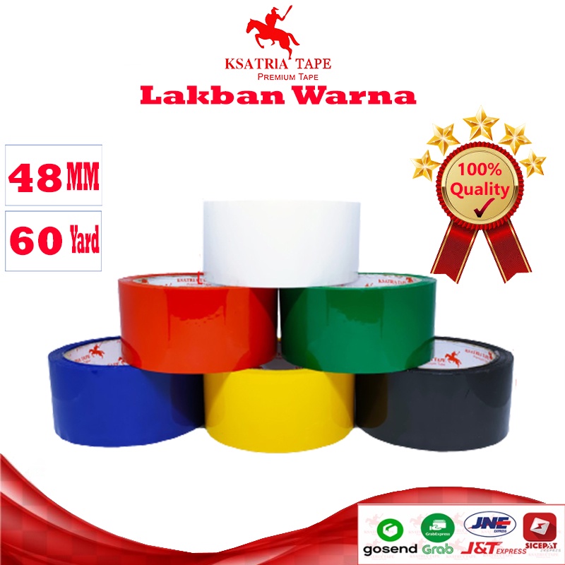 

[TERMURAH] Lakban OPP Tape / Lakban Warna Dunia Packing 60 Yard -COD