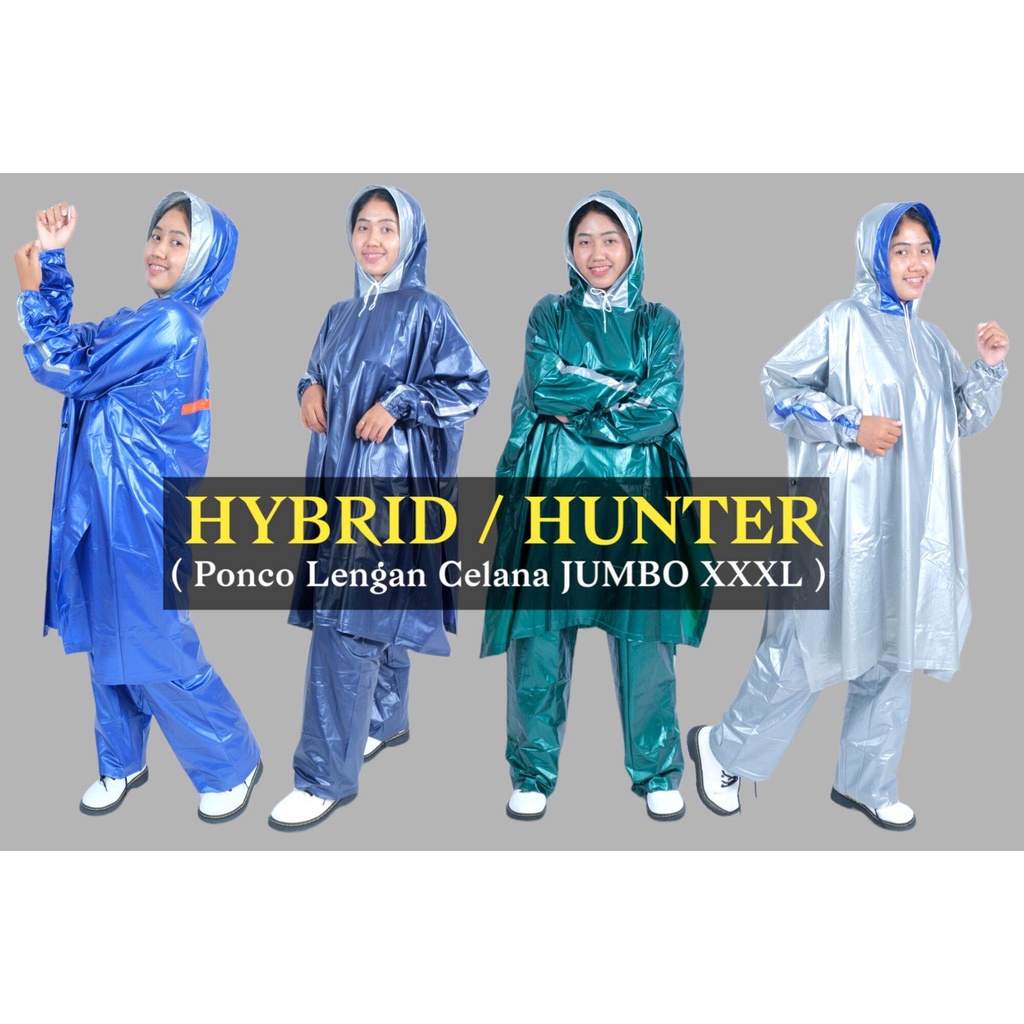 FELWINSHOP SPIN - Jas Hujan Ponco Lengan Celana Hybrid Hunter Size JUMBO Tebel High Quality