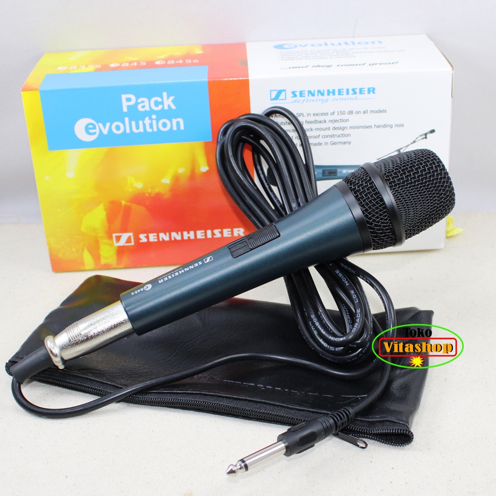 Mic Sennheiser E-845S Microphone Kabel / Mikrofon Vocal Suara Jernih