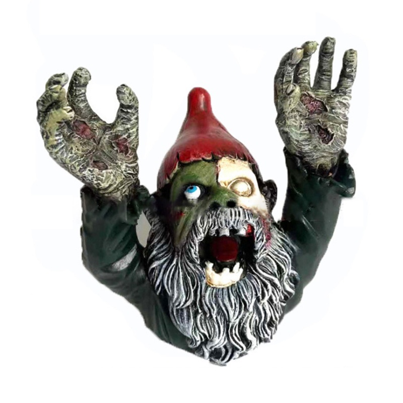 Ornamen Patung Tangan Zombie Setengah Bahan Resin Untuk Halloween