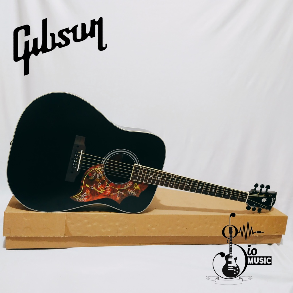 Gitar akustik gibson elektrik jumbo tanam besi Highquality