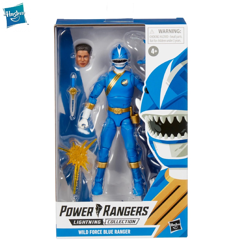 POWER RANGERS Lightning Collection Wild Force Blue Shark Ranger Premium Figure