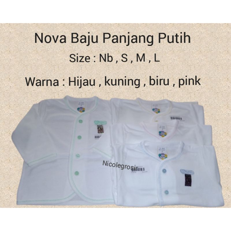 Nova Baju Panjang Putih / Baju Anak / Baju Bayi