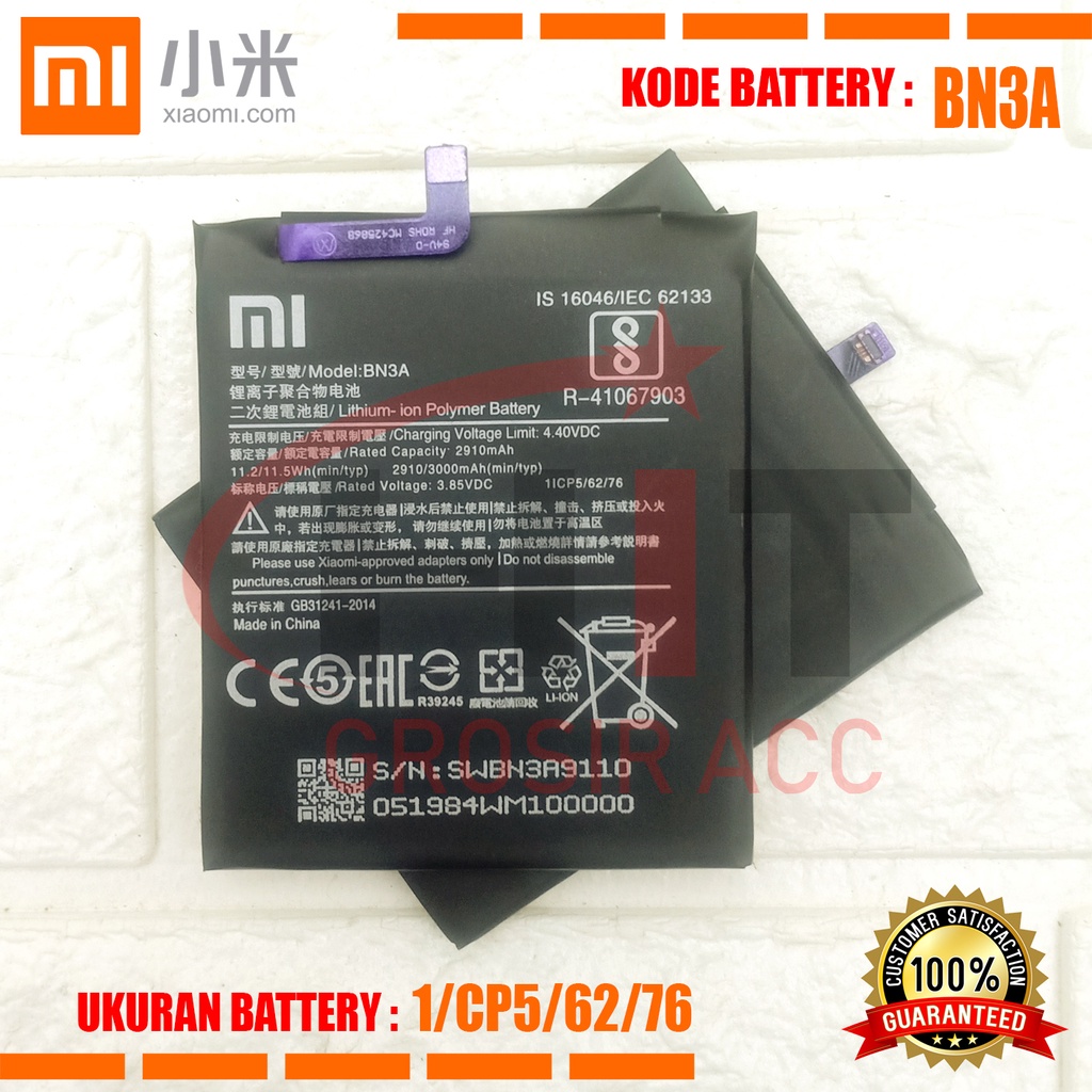 Baterai Battery Original Xiaomi Redmi GO ( 5 Inchi ) / Kode BN3A