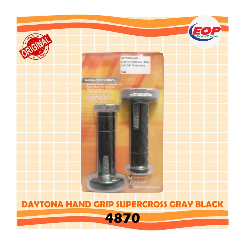 Daytona Grip Supercross Gray Black 4870 Original