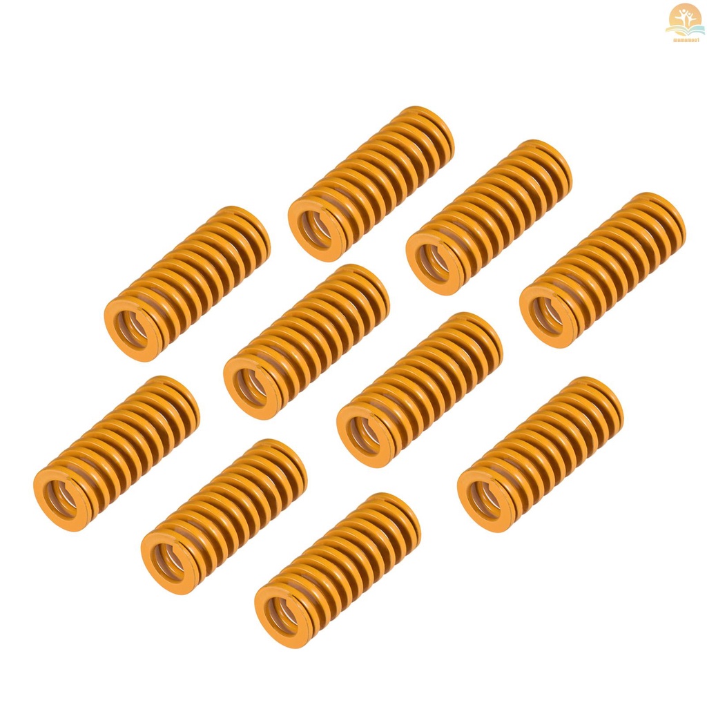 Yellow Mould Springs Heated Bed Compression Die Spring 10mm OD 20mm Length Compatible with Creality CR-7 CR-8 CR-10 CR-10 S4 CR-10 S5 3D Printer, 10pcs