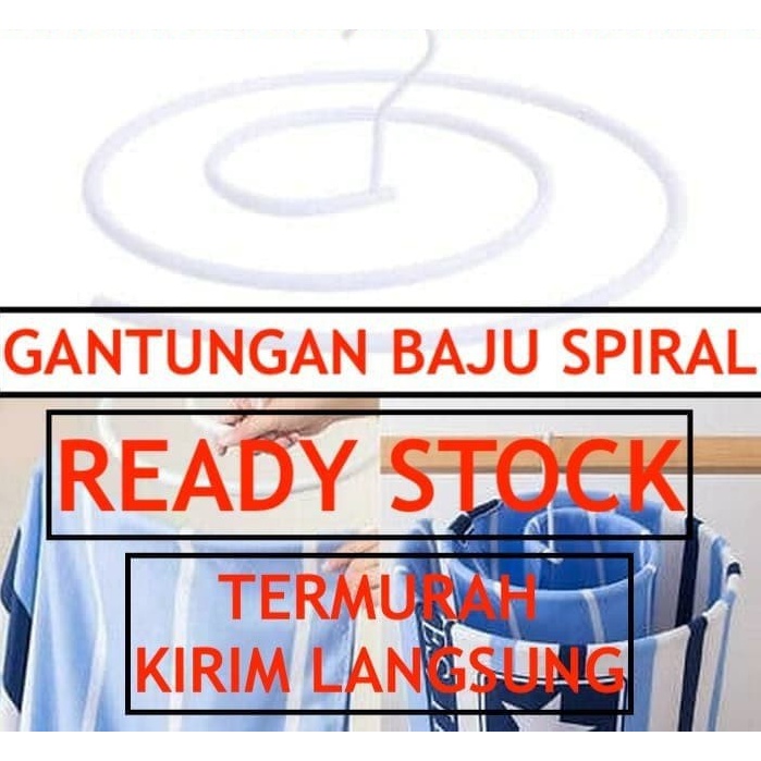 Gantungan baju spiral jemuran baju jemuran handuk gantungan handuk