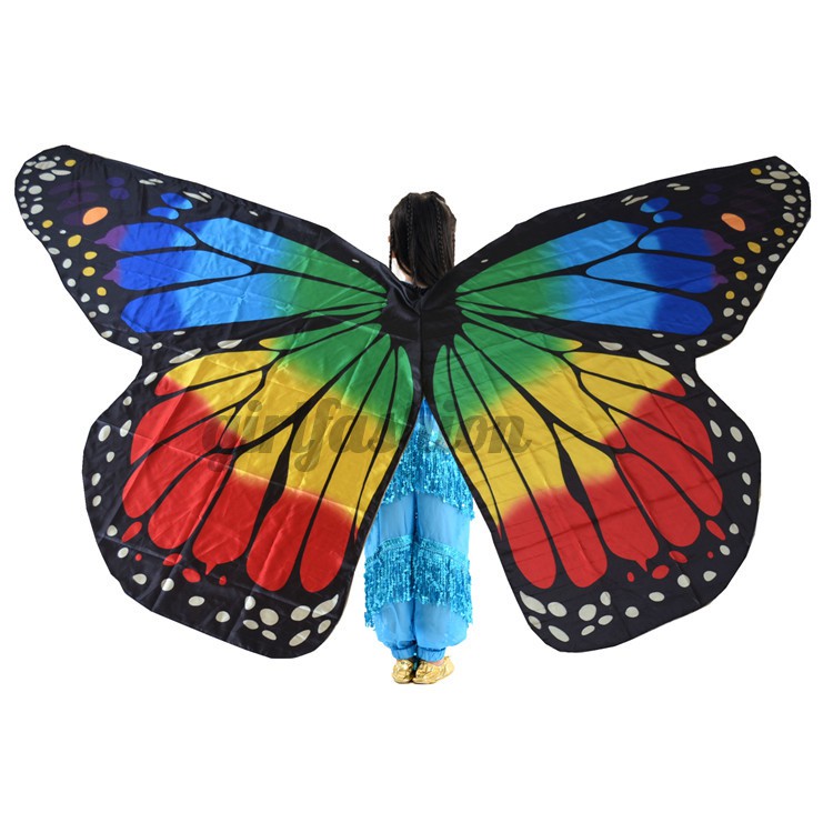 Butterfly Sayap Kupu Kupu Warna Pelangi Untuk Properti Tari Perut 2 Ukuran Shopee Indonesia