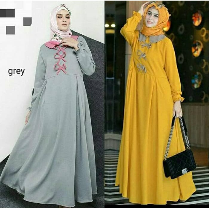 pakaian Gaun muslim ibu islami gamis big size busui maxy dress gaun baju muslim wanita wudhu friendl