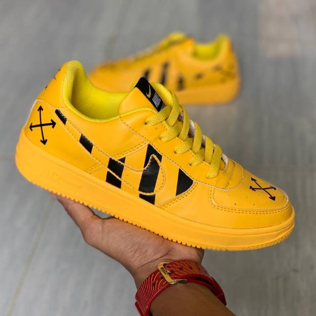 yellow high top air force ones