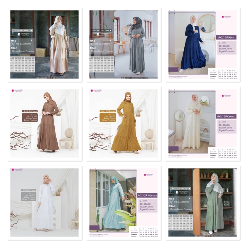 RGD 28 | DISKON GAMIS RAYON RAUNA RAUNAPRIDE GAMIS DEWASA TERBARU