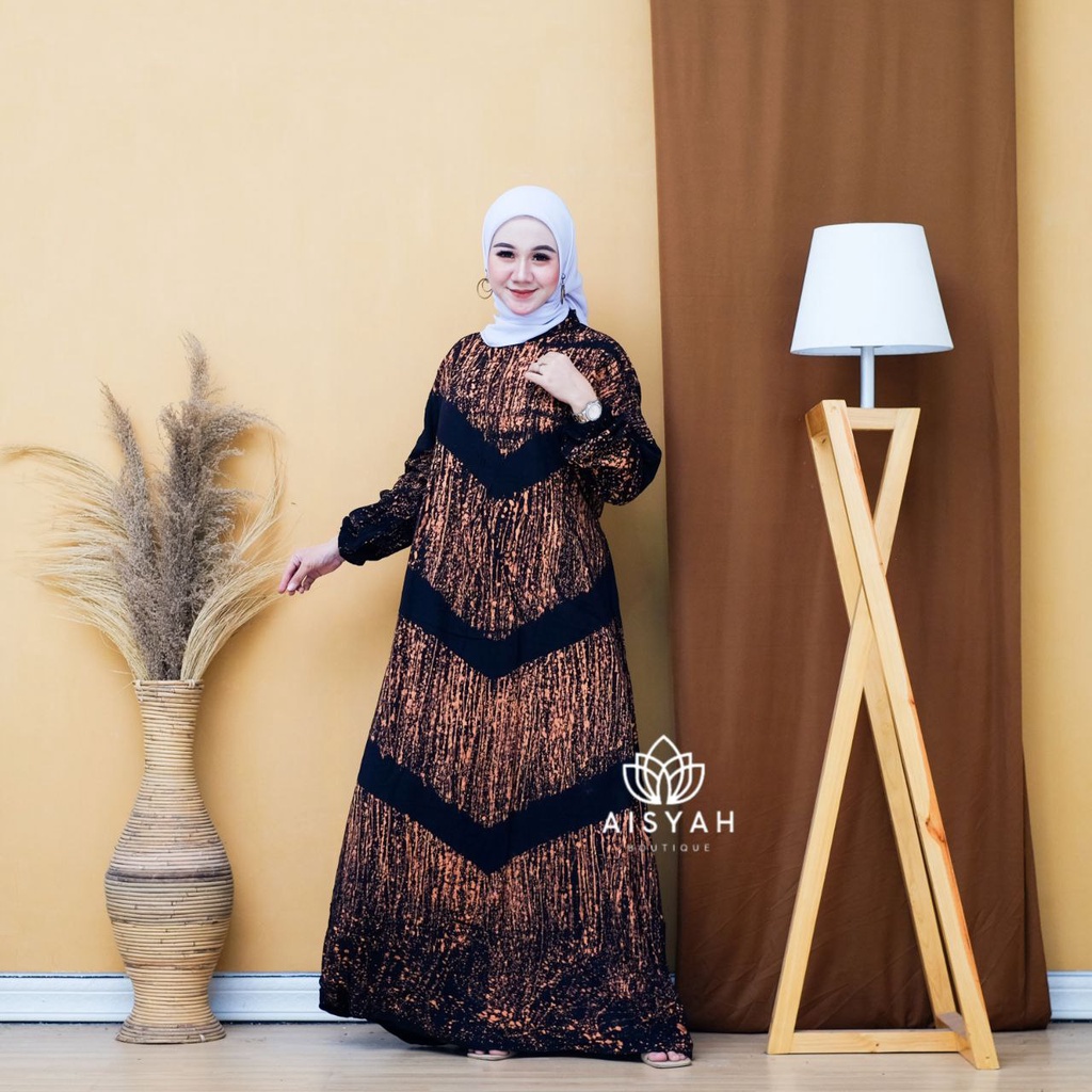 GAMIS RAYON PREMIUM GAMIS TWILL ORI SUPER GAMIS TI DYE GAMIS ABSTRAK DRESS WANITA