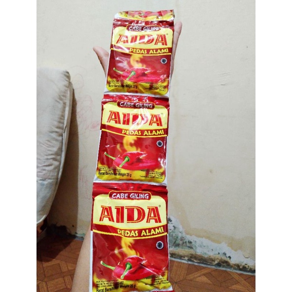 

[Grosir] Cabe Bubuk AIDA 25g Per Karton Isi 24 Renteng