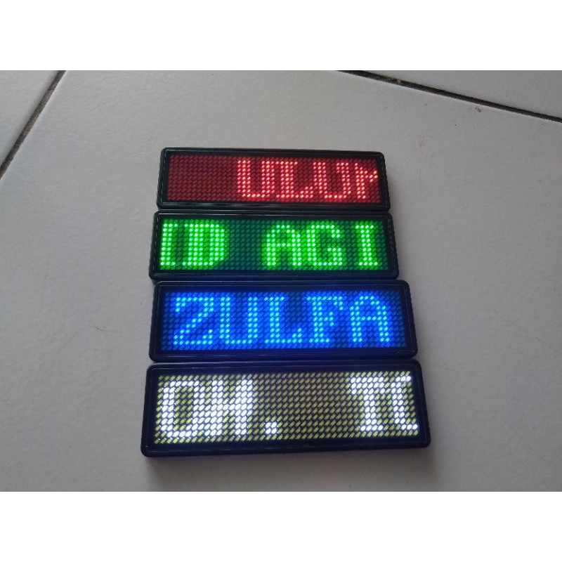 

Running Text Name Tag