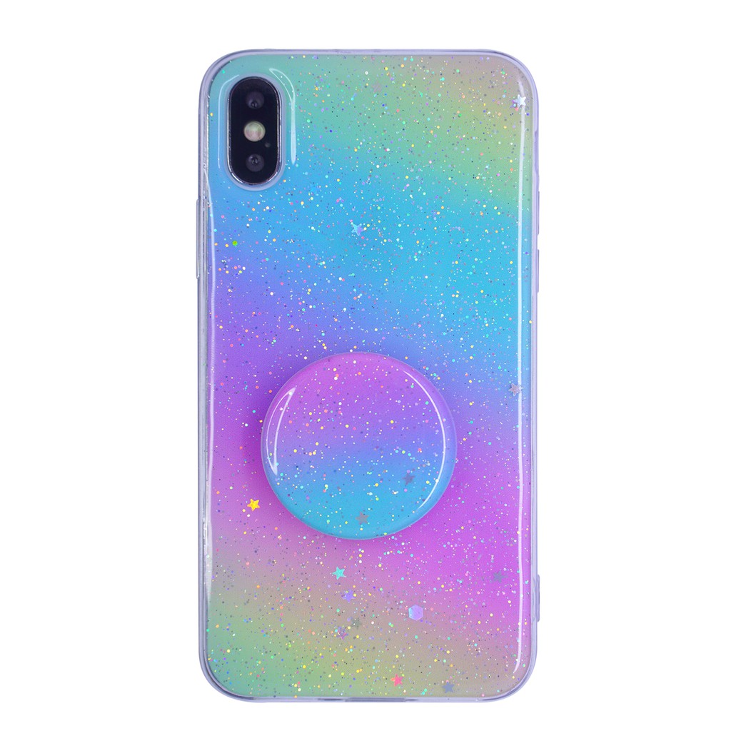 Apple Iphone 6G  Iph 6+  Iph 7  Iph 7+  Iph XR  Case Casing HP Softcase Rainbow Plus Popsocket CaseSeller