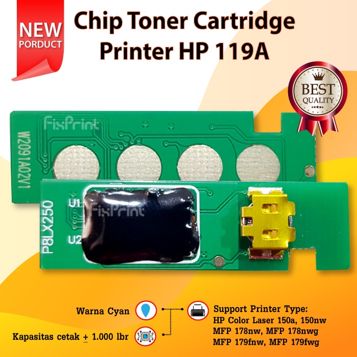 Chip Toner Cartridge Printer Laser Colour 119A W2092A W2093A W2091A W2090A